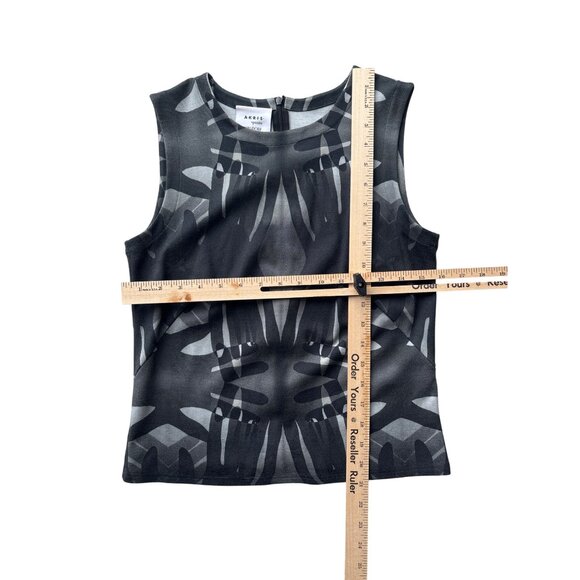 Akris Punto Womens Size US 10 Medium to LArge sleeveless Black gray Top - Picture 7 of 14